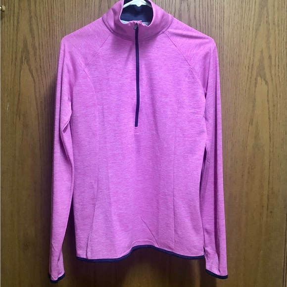 Under Armour Half Zip Top Small Pullover HeatGear Pink Blue Athletic Sporty - Picture 13 of 14